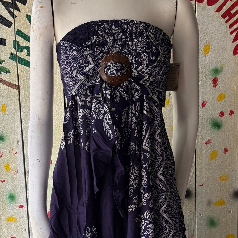 Elegant Purple Strapless Dress